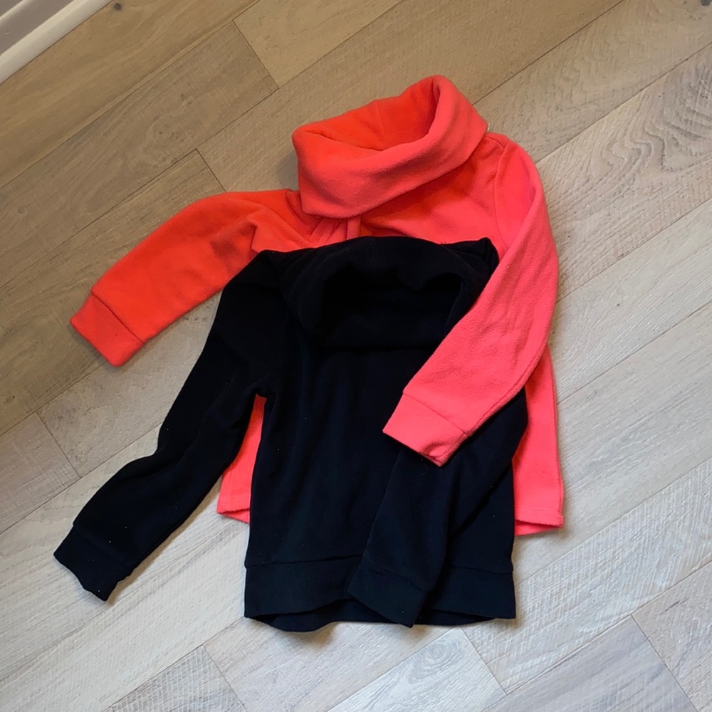 Two Old Navy small (6/7) fleece winter tops